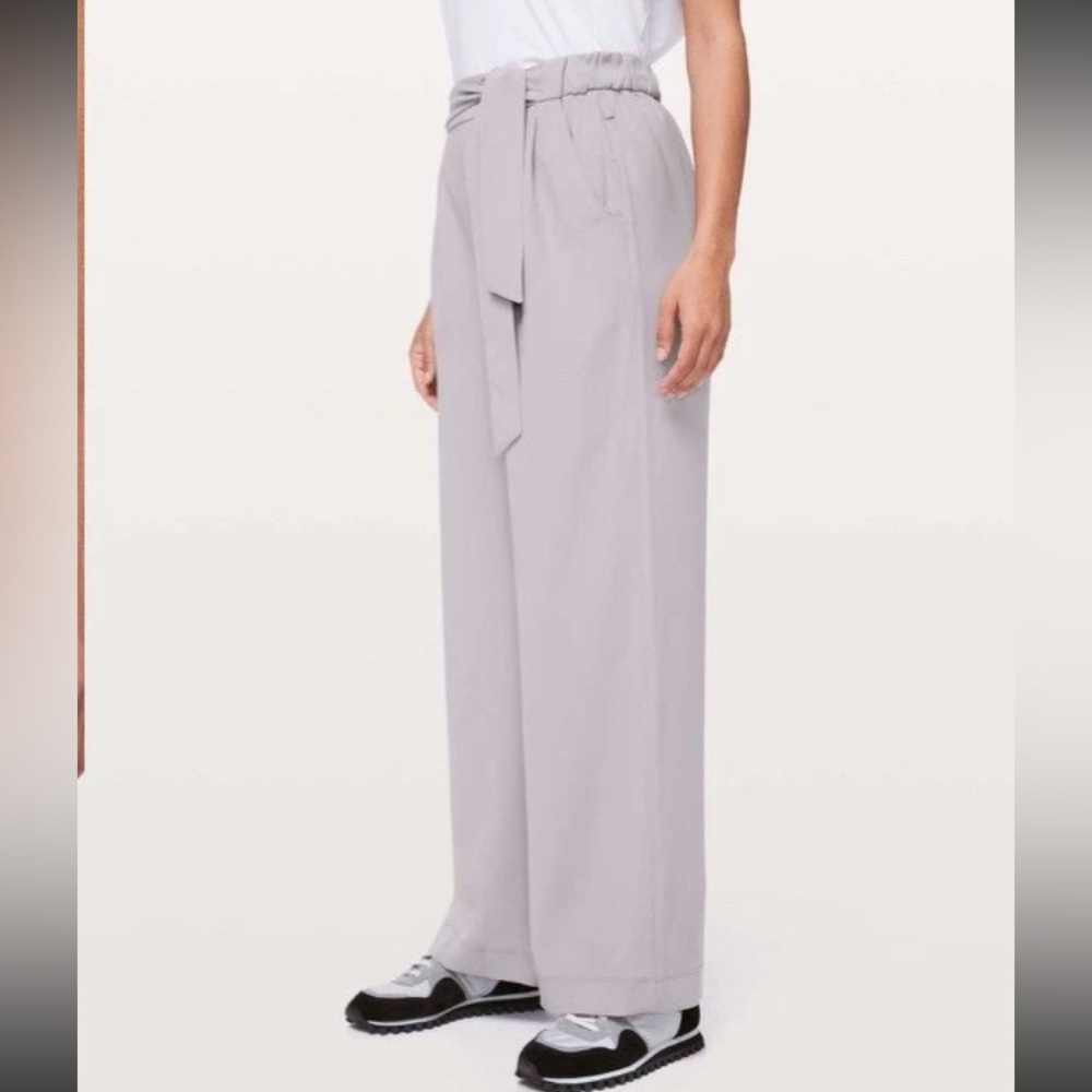 lululemon athletica Wide Leg Pants in Light Gray